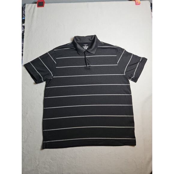 Van Heusen Other - Van Hueusen Polo Shirt Traveler Large Black and White Stripes Van Huesen Buttons